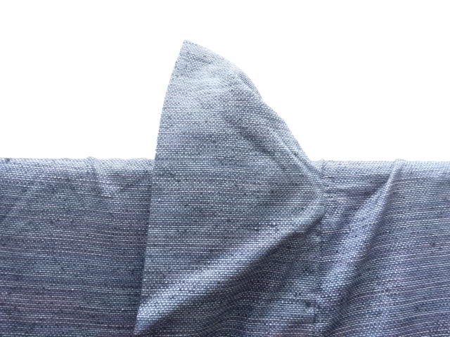  横段織り出し手織り紬着物